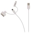 Miniatyrbild 1 av 4: Valueline 3-i-1 Synk och Laddningskabel USB A hane - Micro B-hane 1.00 m Vit