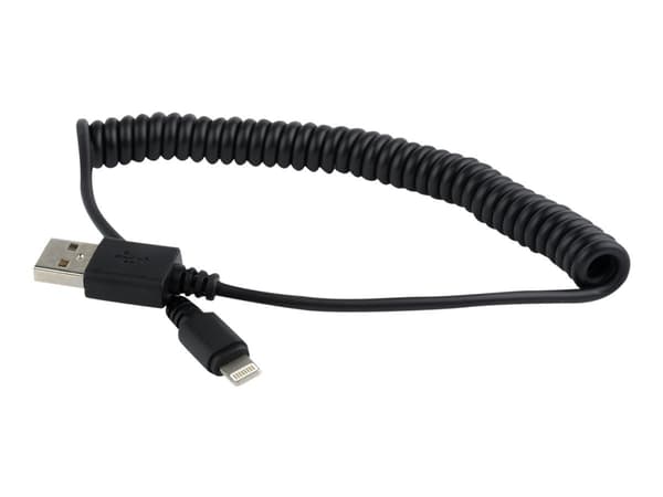 Cablexpert - Lightning-kabel - USB hane till Lightning hane - 1.5 m - skärmad - svart - formpressad, spiral
