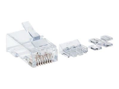 Intellinet RJ45 Modular Plugs Pro Line, Cat6A, UTP, 3-prong, for solid wire, 50 µ gold-plated contacts, 80 pack - Nettverkkontakt - RJ-45 (hann) - UT