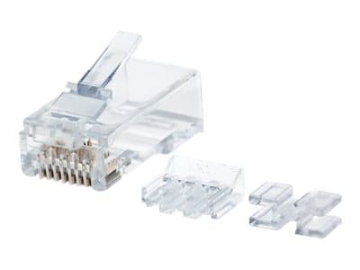 Intellinet RJ45 Modular Plugs Pro Line, Cat6A, UTP, 3-prong, for solid wire, 50 µ gold-plated contacts, 80 pack - Nettverkkontakt - RJ-45 (hann) - UT