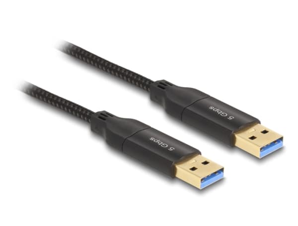 DeLOCK USB Type-C 5 Gbps Data Link Cable + KM Switch 2 m, 2 m, USB C, USB C, USB 3.2 Gen 1 (3.1 Gen 1), 5 Gbit/s, Black