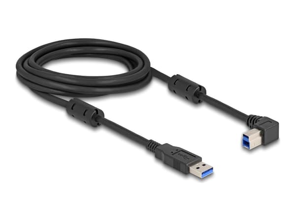 Delock USB 5 Gbps Kabel Typ-A Stecker zu Typ-B Stecker 90° rechts gewinkelt 3 m