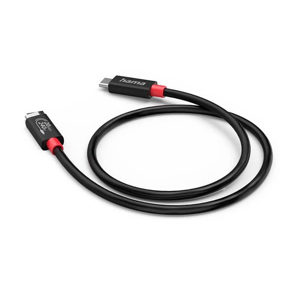 Hama Kabel USB-C USB 4.0 Gen2 20 Gbit/s 240W 2.0m Svart