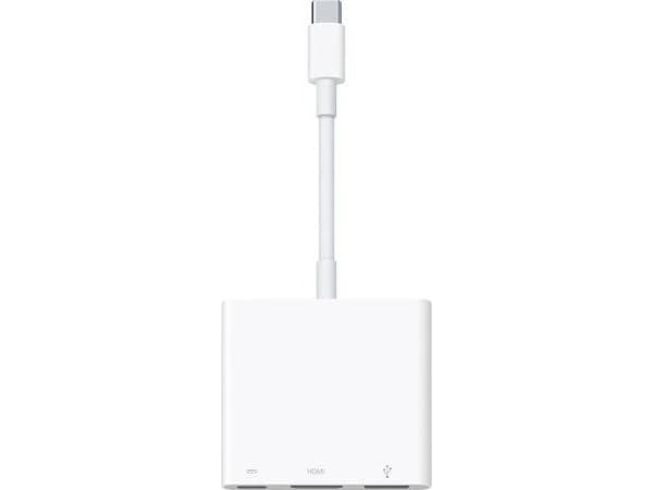 Apple - Video adapter - 24 pin USB-C hann til USB, HDMI, USB-C (kun strøm) hunn - 4K(3840 x 2160) støtte