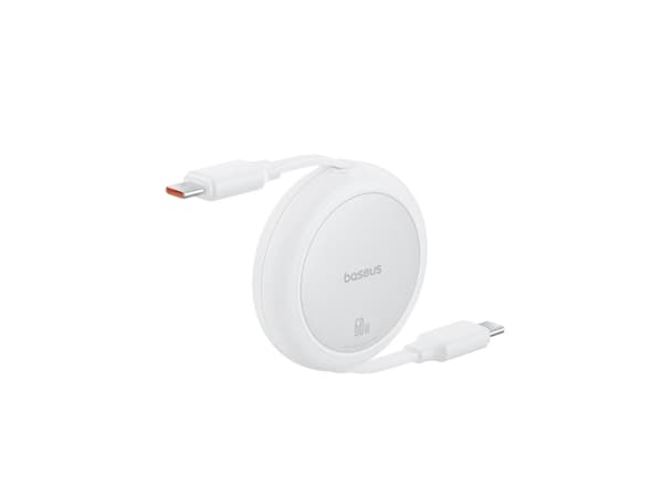 Baseus Free2Pull, 1 m, USB C, USB C, 0,48 Gbit/s, hvit