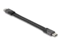 Miniatyrbild 1 av 2: Delock - USB-kabel - 24 pin USB-C (hane) till 24 pin USB-C (hane) - USB 2.0 / USB 3.2 / USB4 / Thunderbolt 3 - 20 V - 5 A - 15 cm - platt ribbon, upp