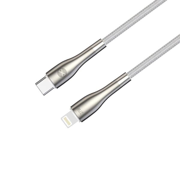 Forever Sleek USB-C till Lightning kabel 1m 27W - Vit