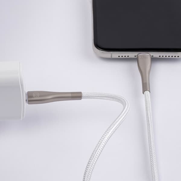 Forever Sleek USB-C till Lightning kabel 1m 27W - Vit
