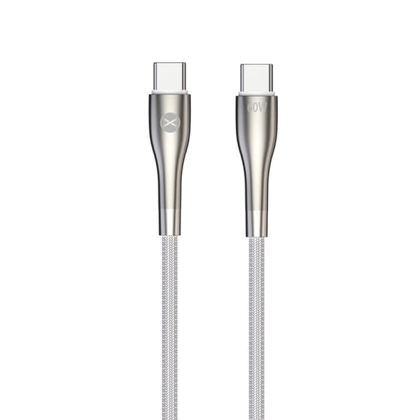Forever Sleek USB-C till USB-C kabel 1m 60W - Vit
