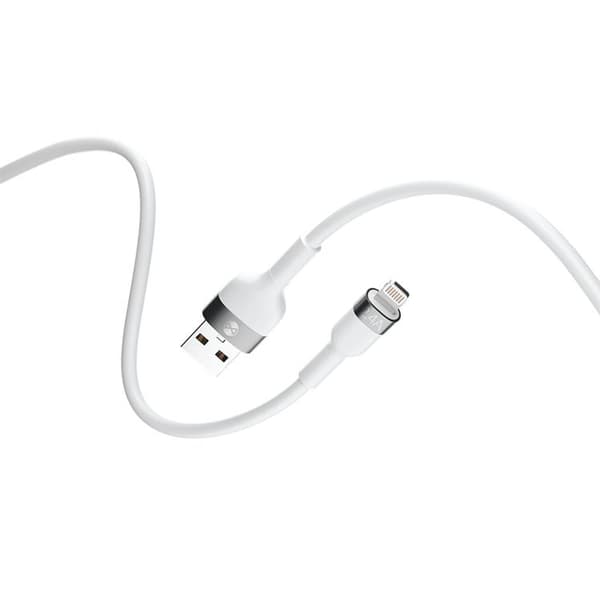 Forever Flexible USB-A till Lightning kabel 1m 2,4A - Vit