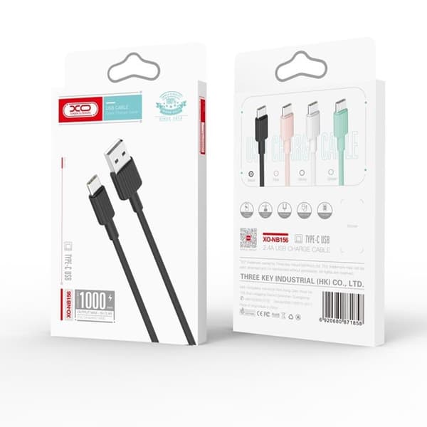 XO USB-A till Lightning kabel 1m 2.4A - Svart