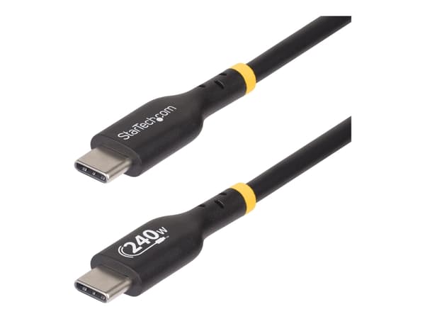 StarTech.com 2m USB C Charging Cable, USB-IF Certified USB-C Cable, 240W - USB-kabel - 24 pin USB-C (hann) til 24 pin USB-C (hann) - USB 2.0 - 48 V -