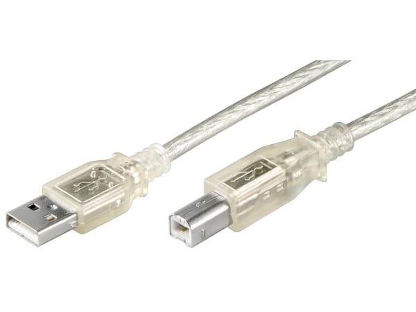 Goobay USB-A - USB-B USB-kabel 1 m Gjennomsiktig (JAB-340525)
