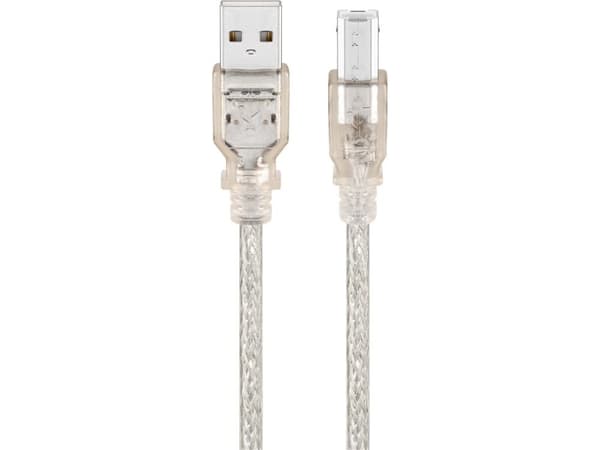 Goobay USB-A - USB-B USB-kabel 1 m Gjennomsiktig (JAB-340525)