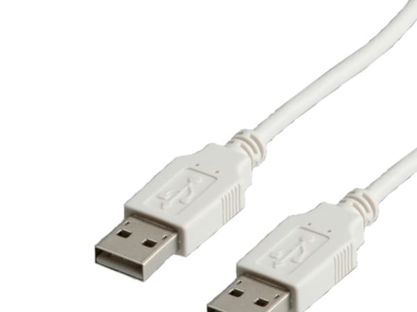 VALUE USB 2.0 Cable, 0,8 m, USB A, USB A, Hane/Hane, 0,48 Gbit/s, Vit
