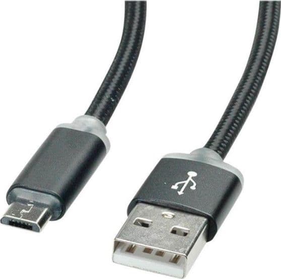 Roline USB-A USB-kabel - 1 m svart (JAB-3355842)