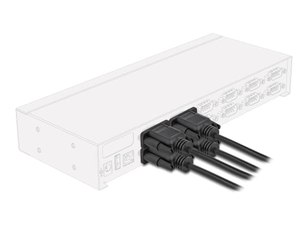 Delock - Seriell kabel - DB-9 (hunn) til DB-9 (hunn) - 2 m - støtter RS-232 seriell grensesnitt, tommelskruer - svart