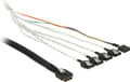 Pikkukuva 2 / 2: Delock - SAS:n sisäinen kaapeli - SAS 6Gbit/s - Mini SAS (SFF-8087) (uros) SATA:lle, sivukaista - 1 m