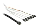 Pikkukuva 1 / 2: Delock - SAS:n sisäinen kaapeli - SAS 6Gbit/s - Mini SAS (SFF-8087) (uros) SATA:lle, sivukaista - 1 m