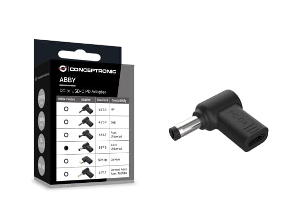 Conceptronic ABBY15PC04, Bærbar PC-strømtupp, Sort, Asus, China, 18 - 20 V, 1 stykker
