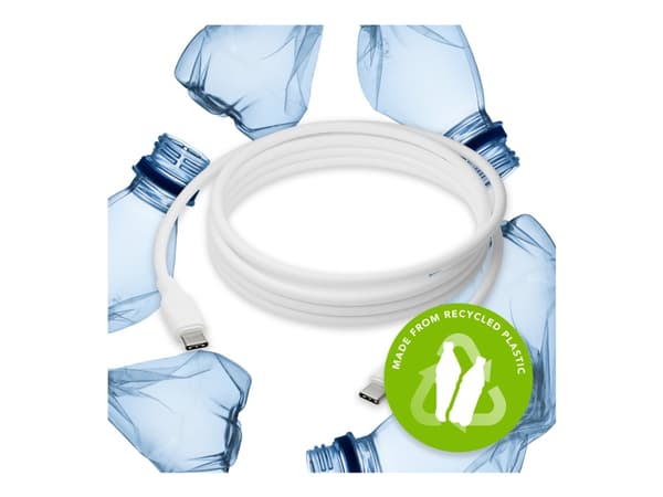 dbramante1928 re-charge - USB-kabel - 24 pin USB-C (hane) till 24 pin USB-C (hane) - USB 2.0 - 2.5 m - flätad kabel, USB-strömförsörjning (100W), up