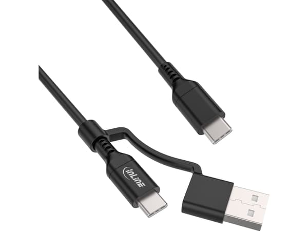 InLine 31412B, 2 m, USB C, USB C, USB 2.0, 0,48 Gbit/s, Svart
