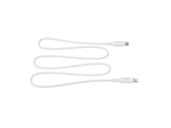 mophie essentials - USB-kabel - 24 pin USB-C (hann) til Lightning (hann) - 1 m - USB Power Delivery (60W) - hvit