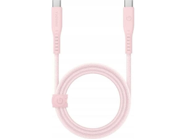 Kaapeli USB Energea ENERGEA kaapeli Flow USB-C - USB-C 1.5m różowy/vaaleanpunainen 240W 5A PD pikalataus