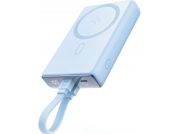Joyroom Powerbank Joyroom JR-PBM01 MagSafe 10000mAh 20W med vagga + Lightning / USB-C-kabel blå