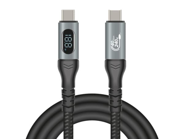 Delock - USB-kabel - 24 pin USB-C (hane) till 24 pin USB-C (hane) - USB4 Gen 3x2/ Thunderbolt 3 / Thunderbolt 4 / DisplayPort 2.0 (Alt Mode) - 48 V -