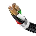 Miniatyrbild 4 av 8: Baseus 3in1 USB-A till USB-C, Lightning, microUSB kabel 3.5A 0.3m