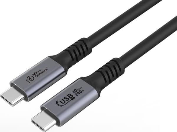 MicroConnect USB-C - USB-C USB-kabel 1,5 m svart (Premium USB4 USB-C-kabel 1,5 m)