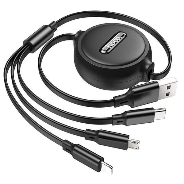 Hoco 3in1 USB-A till USB-C, Lightning, microUSB kabel X75 1m