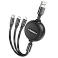 Miniatyrbild 1 av 4: Hoco 3in1 USB-A till USB-C, Lightning, microUSB kabel X75 1m