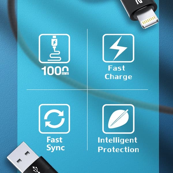 Wozinsky 4in1 2x USB-C/USB-A/Lightning 60W 1m