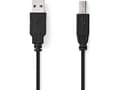 Miniatyrbild 3 av 3: Nedis CCGL60100BK20, 2 m, USB A, USB B, USB 2.0, 0,48 Gbit/sek, Sortera