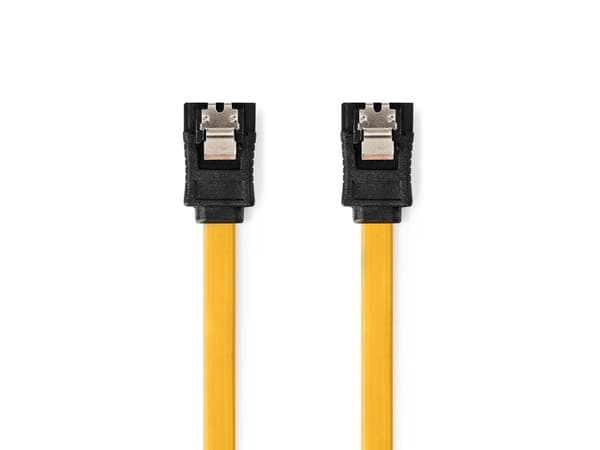 Nedis CCGB73250YE10, 1 m, SATA I, SATA 7-pin, SATA 7-pin, Hunkjønn/Hunkjønn, Gult