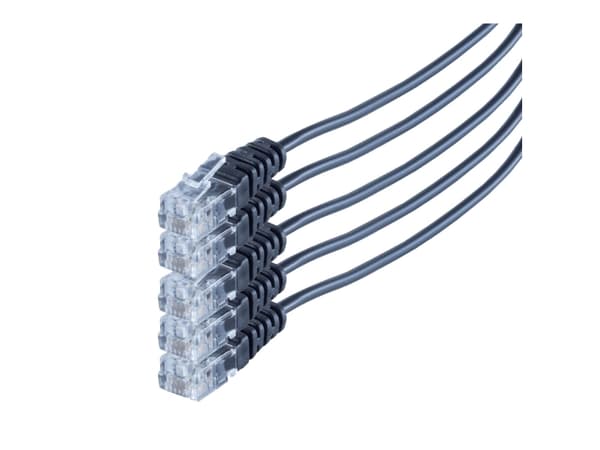 S/CONN SO70084-1.5-SET5, 1,5 m, RJ-11, RJ-11, Sort, Hankjønn, Hankjønn