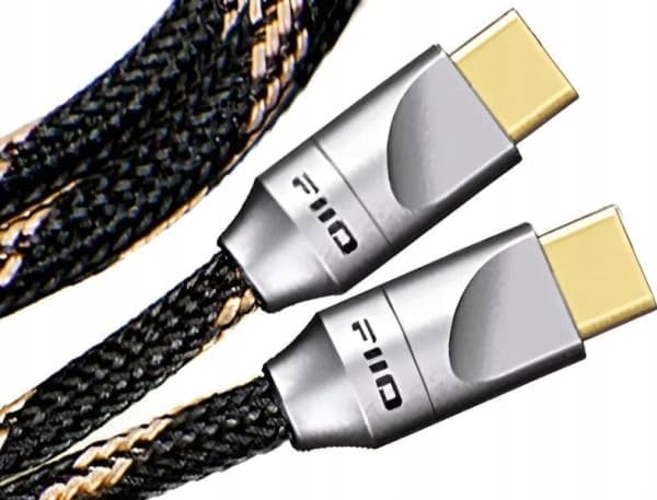 FiiO LT-TC5M, 0,8 m, USB C, USB C, Sort, Grå