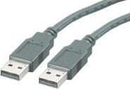 ROLINE 0.8m USB 2.0, 0,8 m, USB A, USB A, USB 2.0, Hane/Hane, Svart