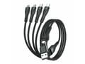 Pikkukuva 2 / 5: 4smarts 541023, 1.2 m, USB A/USB C, USB C/Micro USB-A/Lightning, Black