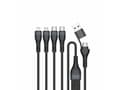 Pikkukuva 1 / 5: 4smarts 541023, 1.2 m, USB A/USB C, USB C/Micro USB-A/Lightning, Black