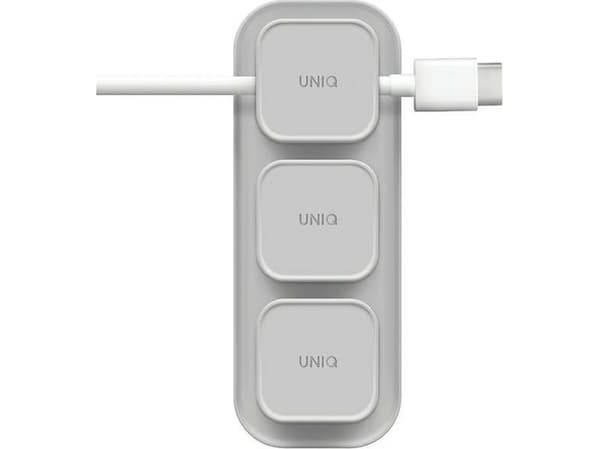UNIQ Pod Mag magnetisk kabelorganisatör + bas grå/kritgrå
