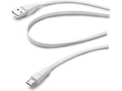 Kabel USB Cellular Line USB-A - 1.1 m Biały (CUSBDATACMICROUSBW)