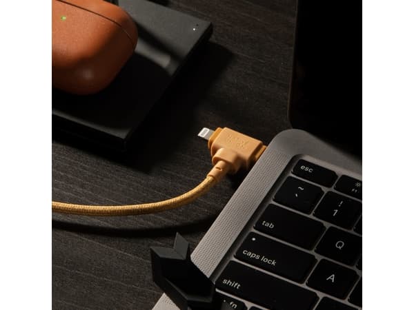 Native Union Belt Cable Duo, 1,5 m, USB C, USB C/Lightning, Gul