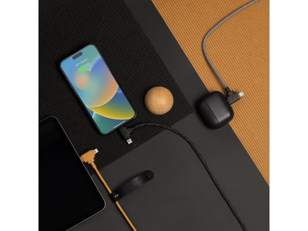 Native Union Belt Cable Duo, 1,5 m, USB C, USB C/Lightning, Gul