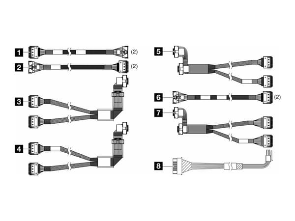 Lenovo - Lagerkabelsett - for 2.5" Chassis Front BP2 NVMe