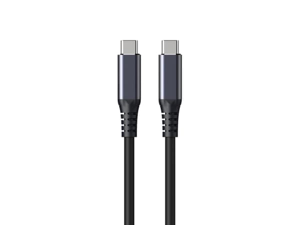 eSTUFF INFINITE - USB-kabel - 24 pin USB-C (hane) till 24 pin USB-C (hane) - USB 2.0 - 2 m - 100 % återvunnen plast - vit