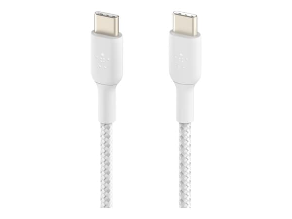 Belkin BoostCharge - USB-kaapeli - 24-nastainen USB-C (uros) - 24-nastainen USB-C (uros) - USB 2.0 - 20 V - 3 A - 15 cm - USB Power Delivery (60W), p