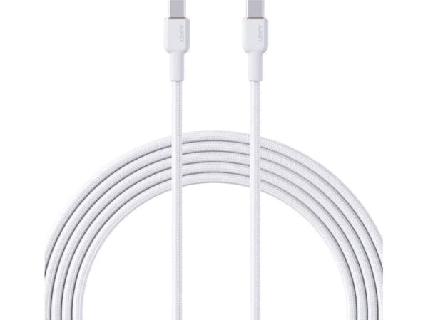 Aukey USB-kabel Aukey CB-NCC2 USB-C til USB-C-kabel, 60W, 1,8m (hvit)